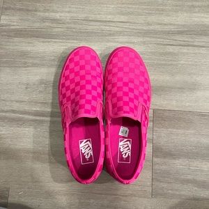 Pink Van Slip Ons